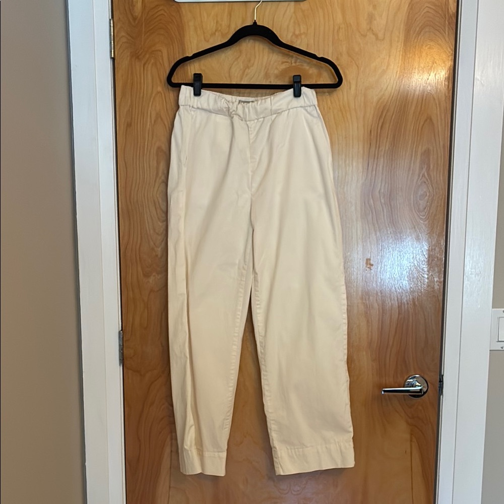 Women’s Everlane Easy Pants - Relaxed Fit Pull-on Cream Pants